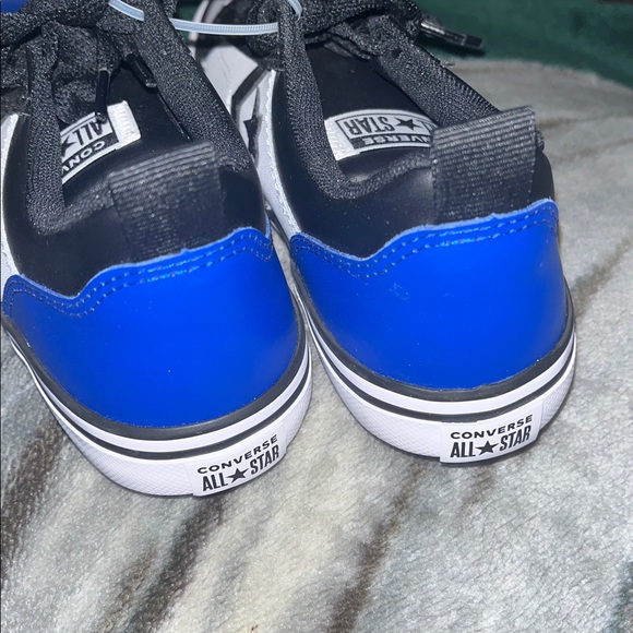 New Black and Blue Star Converse Sneakers Size 4 - Picture 4 of 5